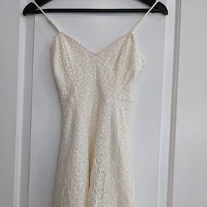 White spaghetti strap dress